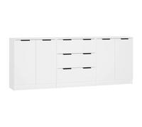 vidaXL 3 Piece Sideboards White Engineered Wood