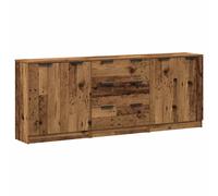 Sideboards 3 Piece Storage Rack Organiser Highboard Engineered Wood vidaXL