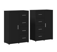 Sideboards Cupboard Storage Cabinet Highboard 2 pcs Engineered Wood vidaXL