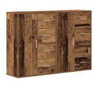 Sideboards Cupboard Storage Cabinet Highboard 2 pcs Engineered Wood vidaXL