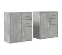 Sideboards Cupboard Storage Cabinet Highboard 2 pcs Engineered Wood vidaXL