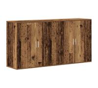 Sideboard White Engineered Wood 79x38x80cm 2pcs Storage Cabinet Modern Rustic