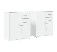 Sideboards Cupboard Storage Cabinet Highboard 2 pcs Engineered Wood vidaXL
