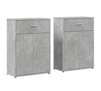 Sideboards Cupboard Storage Cabinet Highboard 2 pcs Engineered Wood vidaXL