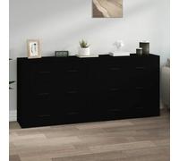 Sideboards Cupboard Storage Cabinet Highboard 2 pcs Engineered Wood vidaXL