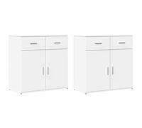 Sideboards Cupboard Storage Cabinet Highboard 2 pcs Engineered Wood vidaXL