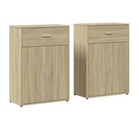 Sideboards Cupboard Storage Cabinet Highboard 2 pcs Engineered Wood vidaXL