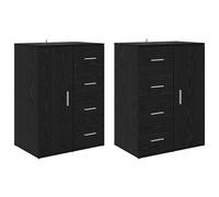 Sideboards Cupboard Storage Cabinet Highboard 2 pcs Engineered Wood vidaXL