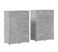 Sideboards Cupboard Storage Cabinet Highboard 2 pcs Engineered Wood vidaXL