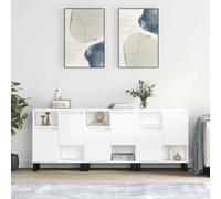 Sideboards High Gloss White Engineered Wood Set of 3