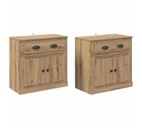 Sideboards Storage Cabinet Cupboard Highboard 2 pcs Engineered Wood vidaXL
