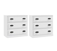 Sideboards Storage Cabinet Cupboard Highboard 2 pcs Engineered Wood vidaXL