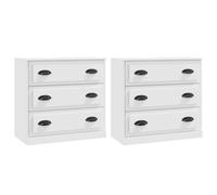 Sideboards Storage Cabinet Cupboard Highboard 2 pcs Engineered Wood vidaXL