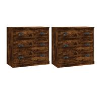 Sideboards Storage Cabinet Cupboard Highboard 2 pcs Engineered Wood vidaXL