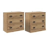 Sideboards Storage Cabinet Cupboard Highboard 2 pcs Engineered Wood vidaXL