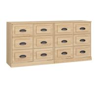 Sideboards Storage Cabinet Cupboard Highboard 2 pcs Engineered Wood vidaXL