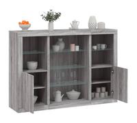 Sideboards with LED Lights 3 pcs Grey Sonoma Engineered Wood Berkfield Home Grey One Size