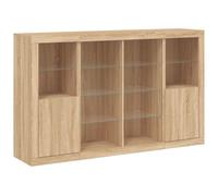 Sideboards with LED Lights Cupboard Side Cabinet 3 pcs Engineered Wood vidaXL