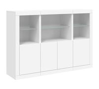 Sideboards with LED Lights Cupboard Side Cabinet 3 pcs Engineered Wood vidaXL