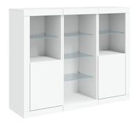 Sideboards with LED Lights Cupboard Side Cabinet 3 pcs Engineered Wood vidaXL