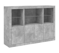 Sideboards with LED Lights Cupboard Side Cabinet 3 pcs Engineered Wood vidaXL