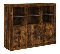 Sideboards with LED Lights Cupboard Side Cabinet 3 pcs Engineered Wood vidaXL