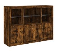 Sideboards with LED Lights Cupboard Side Cabinet 3 pcs Engineered Wood vidaXL