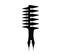 -Sided Men's Oil Head Comb - Anti-Static PP Material, Black/Gold/Red/White Options, Compact 20x8x1cm Design for Retro Hairstyling
