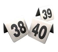 Sided Table Numbers， Table Number 1-20/1-50/1-100, Table Signs, Double-Sided Number Tags, V Shape, For Restaurant Bar Cafe Weddings Place Table(1 to 50)