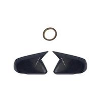 SideDoor Wing Mirror Cover Cap 1pair Glossy Black Carbon Fiber Color Horn Style Rearview Side Mirror Cover Caps For Mustang 2015 2016 2017 2018 2019 2020(Lamp style Carbon)
