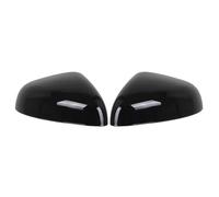 SideDoor Wing Mirror Cover Cap Carbon Fiber Gloss Black Rearview Side Wing View Mirror Cover Caps Case Shell For Fiesta MK8 2018 2019 2020 2021 2022 2023(1Pair Glossy Black)