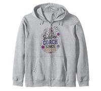 Sideline Coach Since Day One Cheer Family Cheerleader Mom Zip Hoodie
