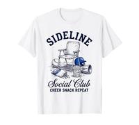 Sideline Social Club Cheer Snack Repeat Baseball Mom T-Shirt