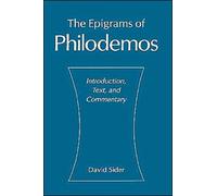 Sider - The Epigrams of Philodemos Introduction Text and Commentary - J555z
