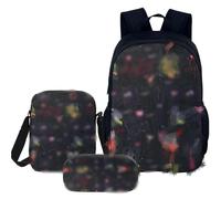 Sidesea 99-night Backpack Set, 3-Piece Night Animal Backpack Set With One Pencil Case, One Crossbody Bag For Travel Work Casual Daypacks Kids