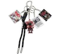 Sidesea DIY Monster Themed Keychain Set, Funny Things Merchandise Demogorgon Keychain, 5pcs Detachable Keyring Accessories with Carabiner, Horror Gift For Boys Girls Bag Charm and Car Keys