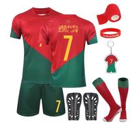 Sidesea Football Kits for Kids, Football Shirts Training Accessories Football Socks Guard Plate Keychain Football Jersey Boys Girls Home Soccer Jerseys Football Gifts for Boys Girls
