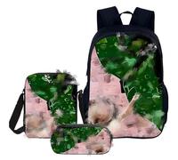 Sidesea Magic Witch Backpack Set, 3-Piece Wicked Witch Backpack Comes With One Pencil Case, One Crossbody Bag For Travel Work Casual Daypacks Kids