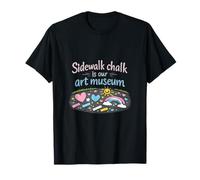 Sidewalk Chalk Art Museum Local Pride Badge T-Shirt