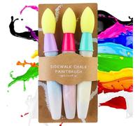 Sidewalk Chalk Paint Brush Craft, 3pcs Giant Pavement Chalks for Children, Washable Paintbrush Bulk, Add Water to The Brush and Use Washable, Perfect for Street Art (Multicolor)