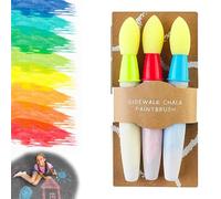 Sidewalk Chalk Paint Brush Dustless Chalk for Kids Colored Paint Brush Chalks Set DIY Washable Paintbrush Bulk Non-Toxic Washable Toddlers Chalks Drawing Writing for Outdoor Art Play Easy to Clean