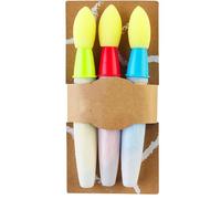 Sidewalk Chalk Paint Brush, Washable Sidewalk Chalk Paint Brush Set With Chalks, Add Water to The Brush and Use Washable, Easy To Clean For Street Art Or Ages 3+
