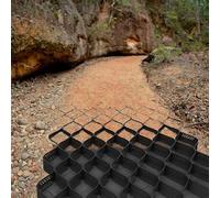 Sidewalks Ground Grid Stabilizer, 24inch Tall Ground Stabilization Geogrids, Expandable Folding Geogrid, Garage Walkway Parking Ground Stabilization Grid