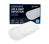 Sideways Floor Wall Ceiling Air Vent Deflector for Under Furniture Heat and Air Deflecting, Fits Vents 3" - 7" Wide, Also Extends Lengthwise up to 17.5", Foam Tape for Tight Seal