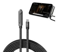 Sideways Phone Charger,1 Pcs 2-In-1 Chubby Cable,Type-C Multi-Angle 240w Fast Charging Stand Data Cable with Bendablephone Accessories,Suitable Smartphones,Tablets,Laptops and Gaming Devices(5in)