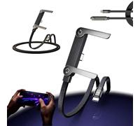 Sideways Phone Charger, 2-in-1 Invisible Holder Charger Cable, 360° Adjustable 240W Braided Fast Charge Cable with Built-in Phone Stand for Desk, Gaming (65W A to C-1 Pc)