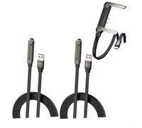 Sideways Phone Charger, 240W Fast Charging, 2-in-1 Usb C Invisible Holder Charger, 1.5m/4.9ft Length Cable With Built-in Phone Stand For Smartphones Tablets(2pcs 65W A-C)