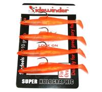 Sidewinder 4" Sandeels - 10g - Flo Orange - Pack Qty 4