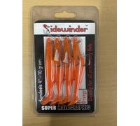 Sidewinder 4" Sandeels - 10g - Flo Orange - Pack Qty 4