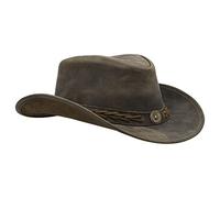 Sidewinder Cowboy Hat Durable Jungle Grain Leather Unisex Adult for Men Shapeable Outback Western Style Wide Brim